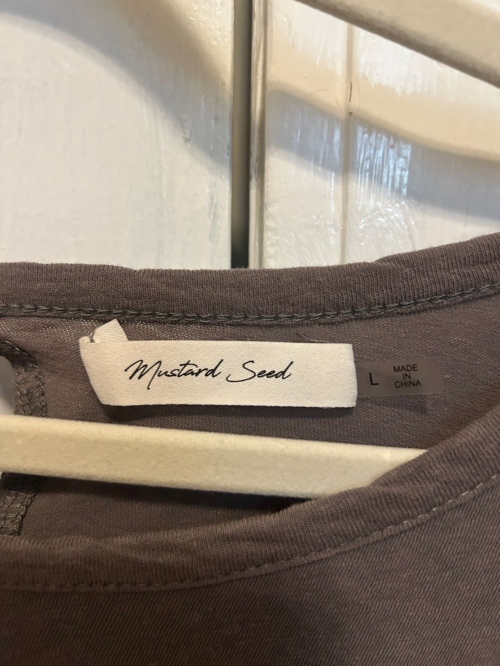 Mustard Seed Charcoal Cropped Long-Sleeve Top - Picture 2 of 4